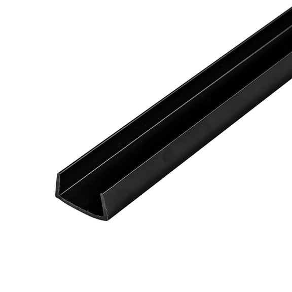 Outwater 3/4 in. Black Rigid PVC U-Channel/C-Channel, 48 in. Long, 3-Pack, 12 Linear Feet