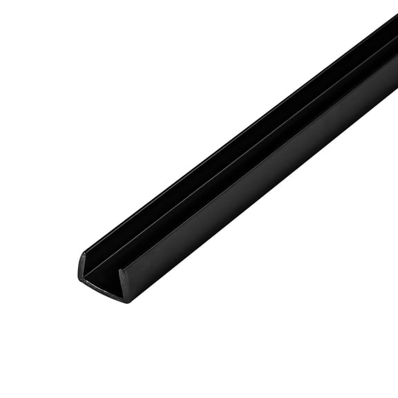 Outwater 3/8 in. Black Rigid PVC U-Channel/C-Channel, 48 in. Long, 3-Pack, 12 Linear Feet
