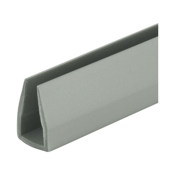 Outwater 3/8 in. Silver Rigid PVC U-Channel/C-Channel, 48 in. Long, 2-Pack, 8 Linear Feet