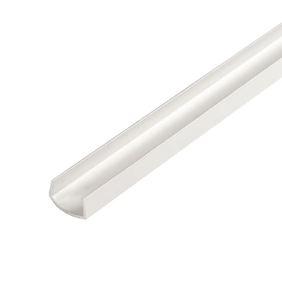 Outwater 1/2 in. White Rigid PVC UV Stabilized U-Channel/C-Channel, 36 in. Long, 4-Pack, 12 Linear Feet