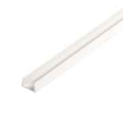 Outwater 3/8 in. White Rigid PVC UV Stabilized U-Channel/C-Channel, 48 in. Long, 3-Pack, 12 Linear Feet