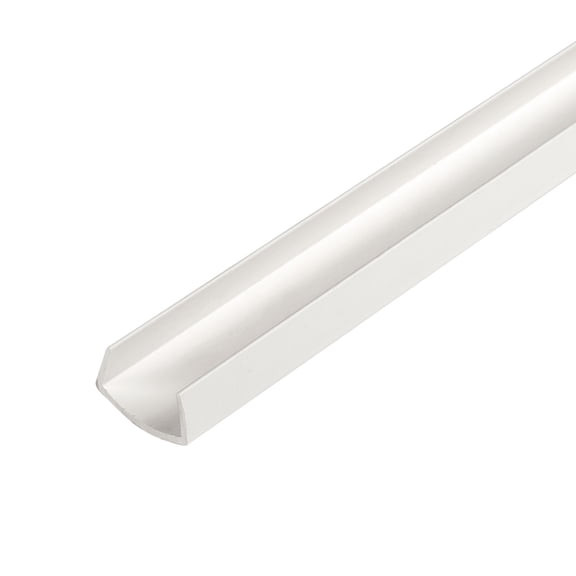 Outwater 5/8 in. White Rigid PVC UV Stabilized U-Channel/C-Channel, 36 in. Long, 4-Pack, 12 Linear Feet