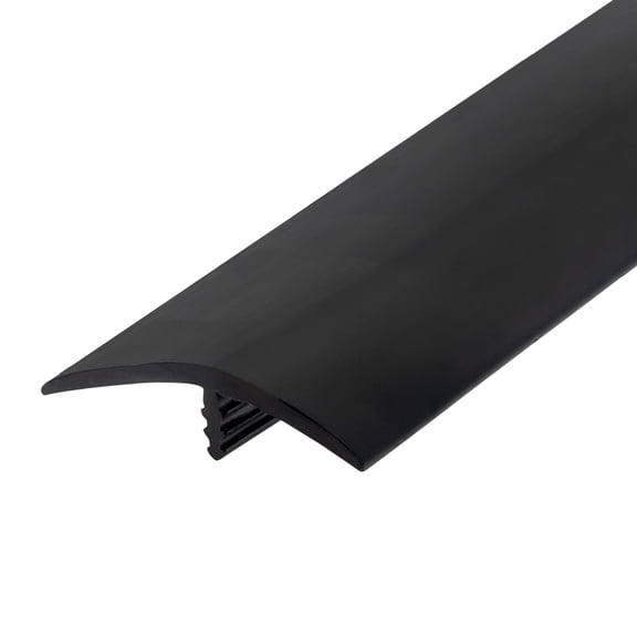 Outwater T-Molding 1-9/16 Inch Black Flexible Polyethylene Off-Set Barb Tee Moulding 25 Foot Coil