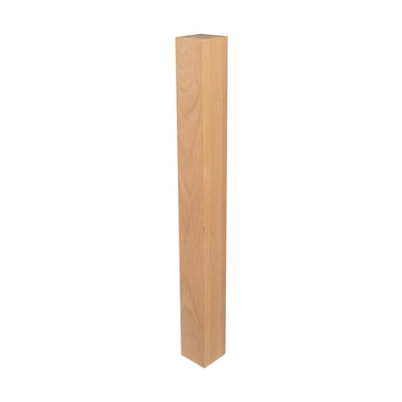 Outwater Unfinished Cherry Kitchen Square Post Island Leg, 35-1/4 x 3-1/2 in