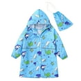 thumbnail image 1 of Summer Savings Clearance 2025! abtuhar Kids Rain Jacket,Toddler Baby Boy Girl Rain Jacket Cute Raincoat Hoodie Kids Coat Fall Winter School Outfit Light Blue 8-9 Years, 1 of 6