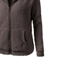 thumbnail image 1 of Outwear Coat Hooded Coat Wool Warm Women Coat Sweater Zipper Cotton Winter Women's Coat, 1 of 3