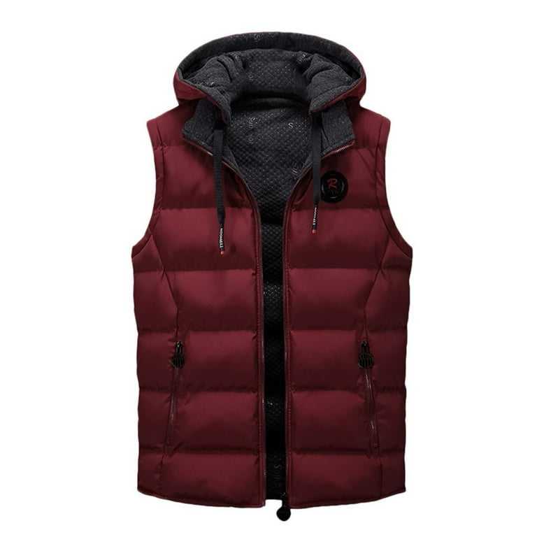 Sleeveless hooded hotsell jacket men's