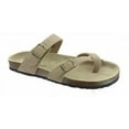 thumbnail image 1 of Outwoods Womens Bork-30 Vegan Leather Slip On Toe Loop Sandals, Taupe (11), 1 of 1
