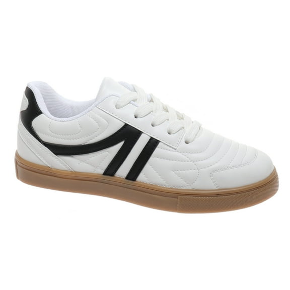 Outwoods Kids Fast-57 Lace Up Fashion Sneakers, Black White Combo (2)