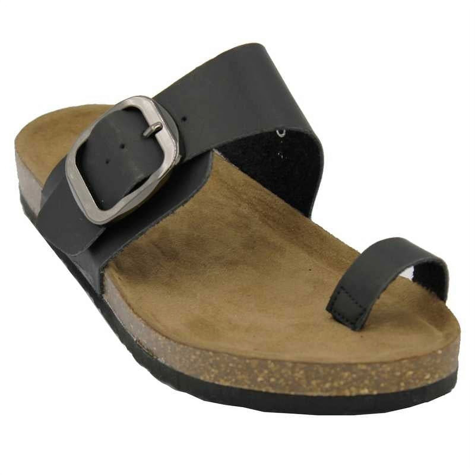 Outwoods Women's Bork 63 Toe Slide Buckle Sandal (Black;Size 8 ...