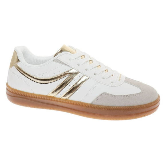 Outwoods Womens Giana-2 Lace Up Fashion Sneakers, Gold Combo (11)