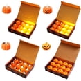 thumbnail image 1 of Ouuluon 12 Pack Halloween Tealight Candles, Cute LED Pumpkin Tea Lights Candles, Orange Fall Decor for Halloween Party Home Indoor Tabletop, 1 of 7