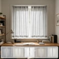 thumbnail image 1 of Ouuluon 2 Panels Short Curtains, Washable Light Filtering Curtain, Beige 30x36in Linen Textured Half Window Drapes for Indoor Window Coverage, 1 of 7