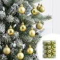 thumbnail image 1 of Ouuluon 24Pcs Shatterproof Christmas Baubles, Matte Shiny Glitter Xmas Ornament Balls Tree Hanging Decor, 1 of 6