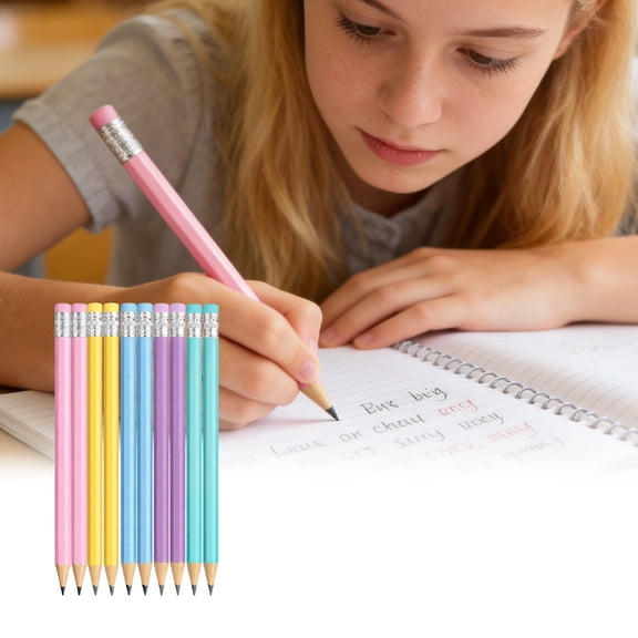 Ouuluon 2Pcs Smooth Writing Lead Pencils, Purple Comfortable Grip Sharpened Pencil for Painting Drawing Student Stationery
