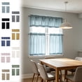 thumbnail image 1 of Ouuluon 3 Piece Kitchen Curtains, Easy Washable Kitchen Curtains Set, 1Pc 3014in Valance + 2Pcs 3045in Side Panels for Kitchen Window Dining Room, 1 of 7