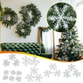 thumbnail image 1 of Ouuluon 3Pcs Christmas Trees Ornaments, Durable Elegant Christmas Ornament, Versatile Snowflake Ornaments for Tree Party Home, 1 of 7