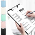 thumbnail image 1 of Ouuluon Clipboard with Storage Portable Thickened Writing Board, Pink A4 Plastic File Folder for Middle School Student Office Home Use, 1 of 7