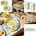 thumbnail image 1 of Ouuluon Dinnerware Sets, Disposable Time Saving Party Supplies, Lemon Themed Paper Napkins Plates Cups Tablecloth for Birthday Bbq Picnic Wedding, 1 of 6