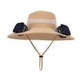 thumbnail image 1 of Ouuluon Fan Hat Solar Panel Powered Fan Built in Wide Brim Outdoor Sun Hat USB Charging Men Ultralight Fishing Hat, 1 of 5