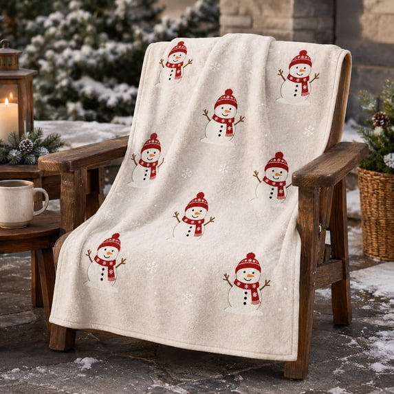 Ouuluon Flannel Throw Blanket, 59x39 inch Soft Decorative Cover for Couch and Living Space