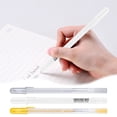 thumbnail image 1 of Ouuluon Gel Pens 2Pcs Waterproof Point Pen, 0.8mm White Ink Pen for High School Students Office Art Illustration Sketching Scrapbooking, 1 of 6