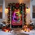 thumbnail image 1 of Ouuluon Light Up Christmas Door Cover, 70.9 inches Glow-In-The-Dark Panel for Front Door Holiday Display, 1 of 6