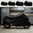 thumbnail image 1 of Ouuluon Motorcycle Cover Waterproof Sunproof Windproof Protective Cover, Black Universal Dustproof Vehicle Cover for Outdoor Indoor All Season Weather, 1 of 7