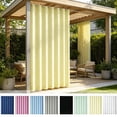 thumbnail image 1 of Ouuluon Patio Curtains, Waterproof Sun Resistant Outdoor Curtains, 79x71in Navy Privacy Drape with Hanging Rings for Patio Pergola Balcony Outdoor, 1 of 7