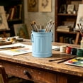 thumbnail image 1 of Ouuluon Pen Holder for Desk Multi-Functiona Pencil Cup, Blue Vintage Industrial Style Desk Organizer with Handle for Office Home Art Supplies, 1 of 6