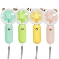 thumbnail image 1 of Ouuluon Portable Fan Cute Handheld Fan with Night Light, Yellow USB Rechargeable Mini Lazy Desktop Wind Cooler for Fishing Camping Walking Hiking, 1 of 8