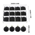thumbnail image 1 of Ouuluon Set of 12 Flocking Ornaments, 2 inch Velvet Painted Hanging Decor for Tree Party, 1 of 9