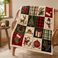 thumbnail image 1 of Ouuluon Soft Flannel Christmas Throw Blanket, Warm Cozy Holiday Blanket for Sofa Couch Bed, 1 of 6