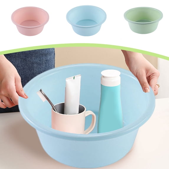 Ouuluon Wash Basin Multifunctional Portable Washbasin, Thickened Plastic Basin for Dormitory Home Foot Bath Laundry Kids Daily Washing