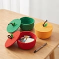 thumbnail image 1 of Ouuluon Woven Storage Basket, Cute Dustproof Storage Baskets, 8×8×5in Red Sturdy Compact Basket for Home Fruit Small Daily Items, 1 of 7