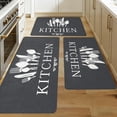 thumbnail image 1 of Ouuluon floor mats Kitchen Rug Sets 3 Pieces Non Slip Soft Washable Kitchen Area Comfort Standing Mat for Kitchen Floor Office Sink Laundry, 1 of 7