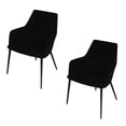 thumbnail image 1 of Ouuuhlala OLL-LI-BLK2 Lingo Harmony Upholstered Dining Chair with Conic Legs, Black - Set of 2, 1 of 8