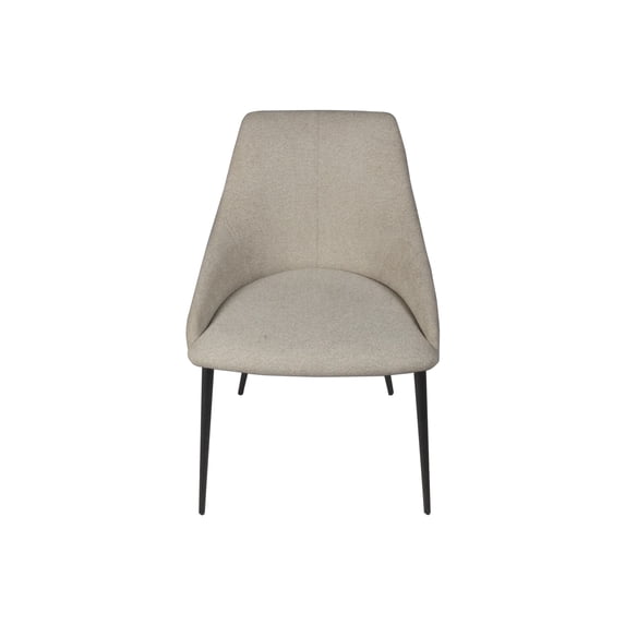 Pitch Harmony Ivory Upholstery Dining Chair with Conic Legs (Set of 2)