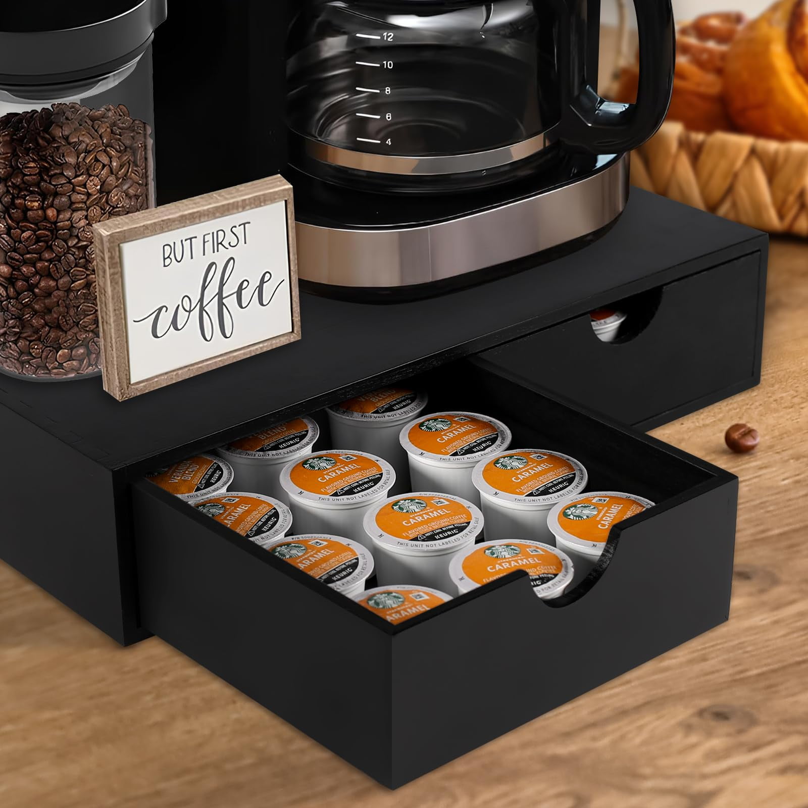 Keurig Rolling Storage Drawer 35 Elane Mercure Wooden K Cup
