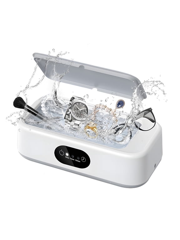 Ouwald Ultrasonic Jewelry Cleaner, 640ml Ultrasonic Cleaner, 49kHz Ultrasonic Cleaner Machine for Jewelry, Glasses, Rings, Watches & More