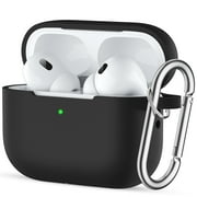Ouwegaga Case for Apple AirPods Pro 2nd Generation Case Cover for Women Men, Black