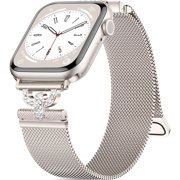 Ouwegaga Stainless Steel Metal Bands Compatible with Apple Watch 40mm 38mm 41mm for Women,Milanese Loop Strap for iWatch Ultra/Ultra 2/SE Series 9/8/7/6/5/4/3/2/1