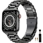 Ouwegaga for Apple Watch Bands 45mm 49mm 42mm 44mm for Men Women, Metal Watch Bands for iWatch Ultra Series 9 8 7 6 5 4 3 SE, Gray