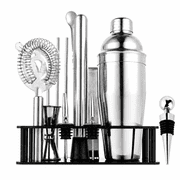 Ouxumoll Bartender Kit, 14-Piece Cocktail Shaker Set, 750ml Stainless Steel Bar Tools with Stand for Home Bar