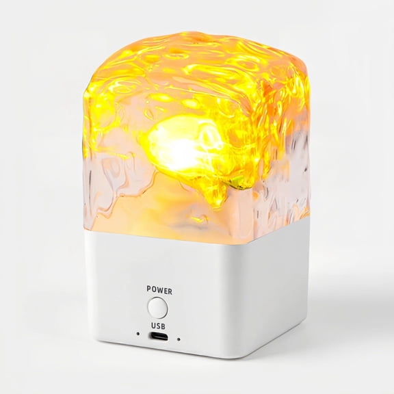 Zengdainm Bluetooth Speaker with Water Ripple Ambient Light, Rhythmic Music Sync Light Effects, Remote Control, Multi-Level Brightness, Stereo Sound, Bluetooth Connection