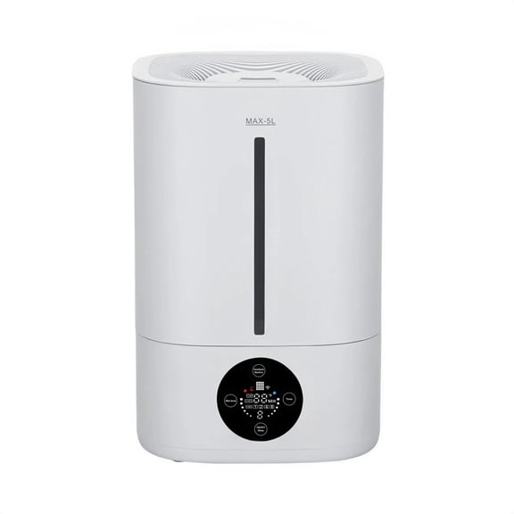 Ouxumoll Humidifier, Mini Desktop Humidifier, Mechanical and Remote Control, Low Noise 20-40dB, 4L, 45-90% Humidity Control, White
