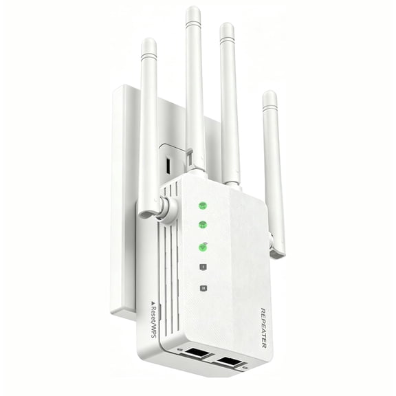 Zengdainm WiFi Extender, WiFi Range Extender Signal Booster for Home, 2.4G/5G Dual Band 1200Mbps, 10X Faster Boost Internet Signal up to 13,000 sq ft, 2 Standard Plugs, Easy Setup, White
