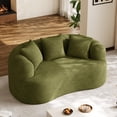 thumbnail image 1 of Wiilayok 68.5" Modern Chenille Sofa,Curved Sofa with Deep Seat,Cloud Compression Sofa Couch for Living Room,No Assembly,Olive Green, 1 of 12