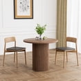 thumbnail image 1 of Wiilayok 35.4" Modern Round Dining Table, Wood Kitchen Table for 2 to 3, Pedestal Circle Dining Table for Cafe, Kitchen, Dining Room, 1 of 7