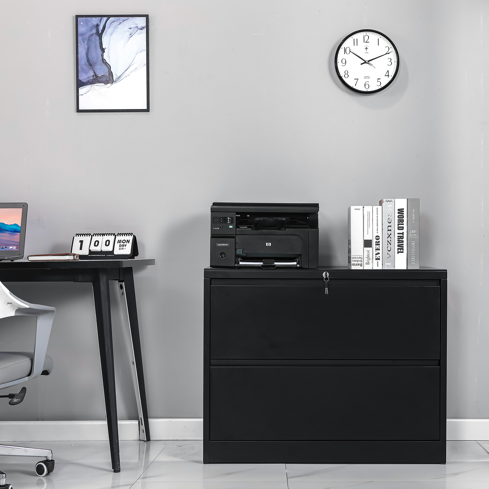 Ouyessir File 2 Drawer Metal Filing Storage with Lock